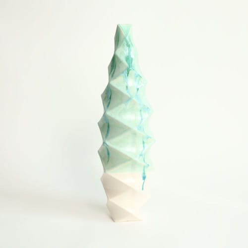 Large Tower in Jade | Vase in Vases & Vessels by by Alejandra Design