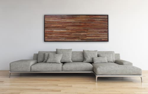 Horizontal strip art: Wood wall art | Wall Sculpture in Wall Hangings by Craig Forget