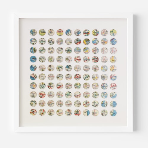 One Hundred Continuous USA Dots Collage | Paintings by Amelia Coward