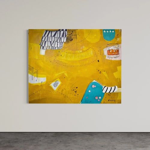 Colonel Mustard | Oil And Acrylic Painting in Paintings by Sarah Finucane