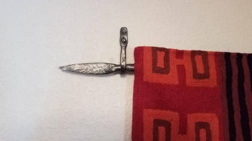 Rustic Hand Forged Iron Curtain Rod Window Treatment | Hardware by Element Hand Forged Hardware