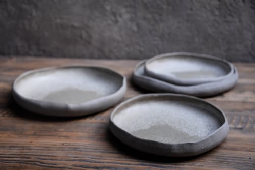 Serving platter - STC organic natural shape stoneware | Serveware by Laima Ceramics