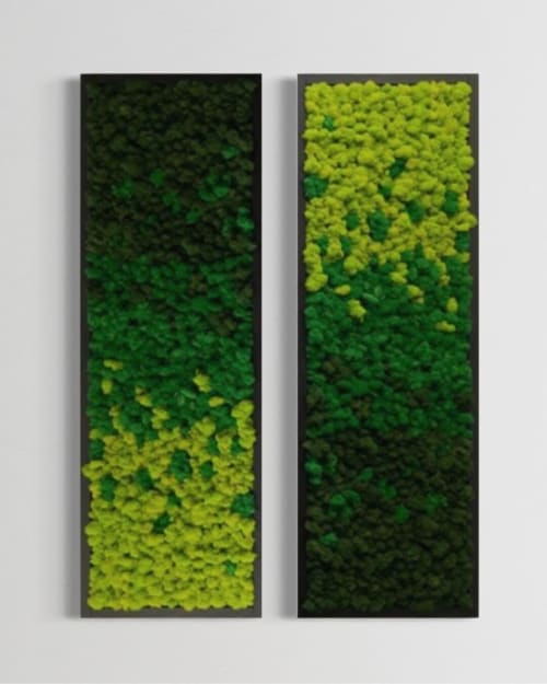 Living Moss Art Walls, Preserved Moss Salon Decor, Waterfall | Living Wall in Plants & Landscape by Sarah Montgomery