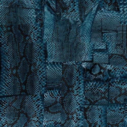 Serpentine, Cobalt | Linens & Bedding by Philomela Textiles & Wallpaper