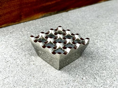 Windproof Chrome Ashtray 9-Hole | Tableware by Rikan