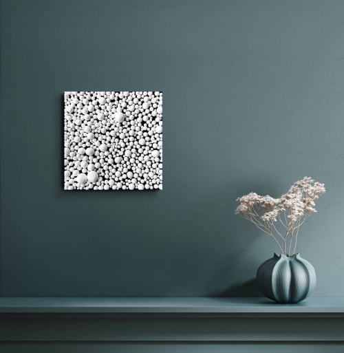 Sphere Wall Sculpture, Bubbles wall sculpture, white | Wall Hangings by Natasha Kanevski