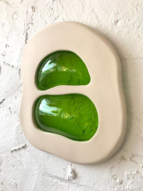 Double Green | Wall Sculpture in Wall Hangings by Kelly Witmer