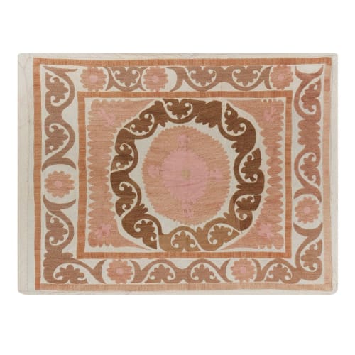 Suzani Wall Hanging Decor - Pastel Samarkand Table Cloth - M | Linens & Bedding by Vintage Pillows Store