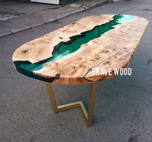 Epoxy Table, Mazel Tree Table, Dinner Table, Meeting Table | Tables by Brave Wood