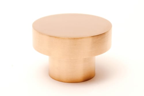 Dot 50 Brushed Brass Knob | Hardware by Windborne Studios