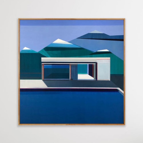 Up North - 40x40 Original Geometric Mountain | Shilo Ratner | Work by Shilo Ratner
