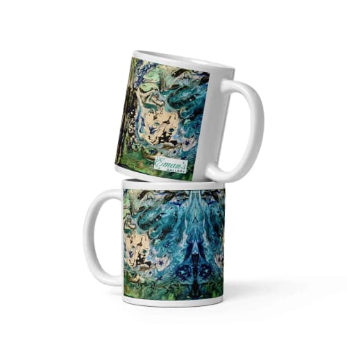 Coffee Mug - Tectonic - Fluid Abstract Geologic Art | Work by Eman's Gallery