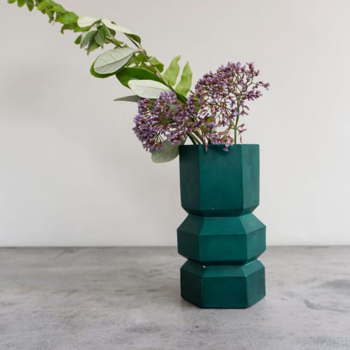 Vase Hexad 03 - Deep Jungle Green | Vases & Vessels by Tropico Studio