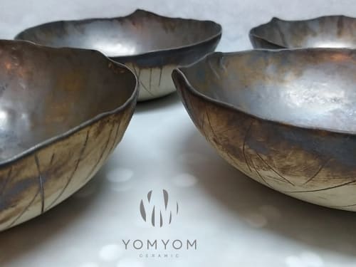 White Clay Rustic Bowl Set | Dinnerware by YomYomceramic