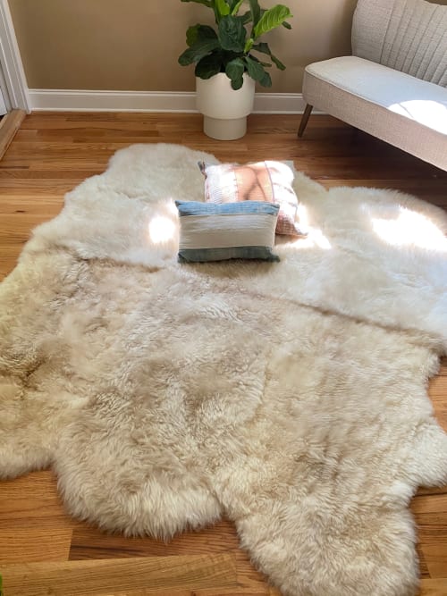 Sacred Spaces Collection: Golden Ivory Sexto Sheepskin | Area Rug in Rugs by East Perry