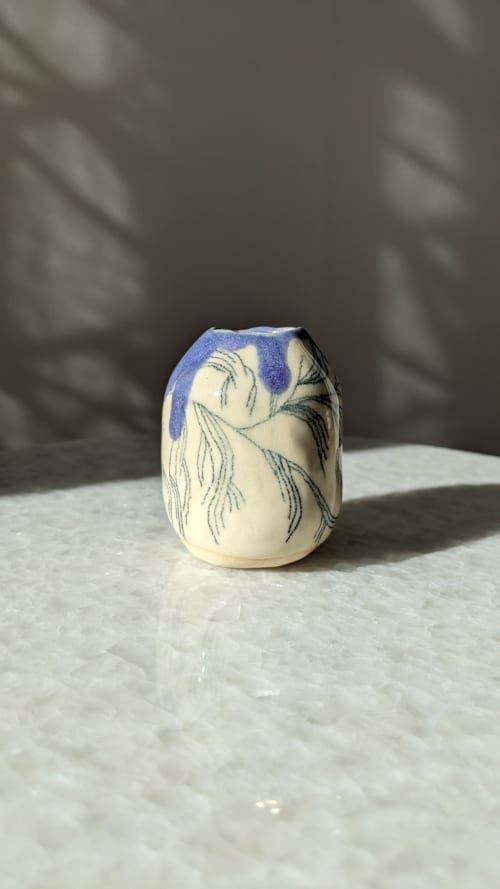 Mini bud vase | Vases & Vessels by TinyDogCeramics