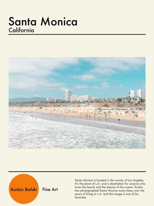 Santa Monica Beach- Art Poster | Photography by Korbin Bielski Fine Art Photography