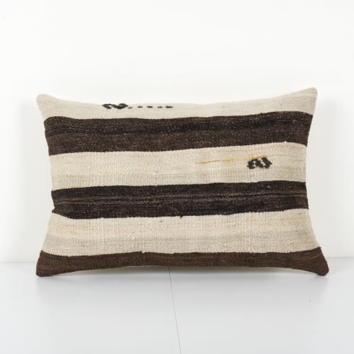 Vintage Kilim Pillowcase Throw Rug Pillow,  Striped Lumbar K | Pillows by Vintage Pillows Store