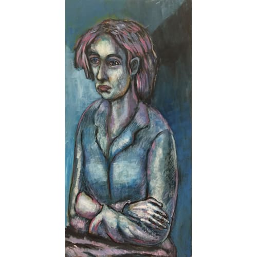 Meditation in Blue- A Homage to Picasso | Oil And Acrylic Painting in Paintings by Eric Farache Artist