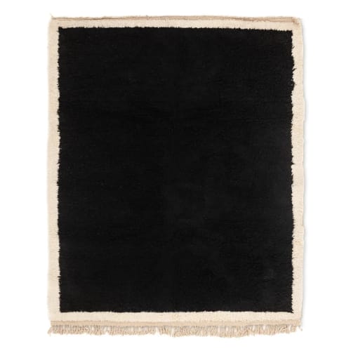 Black Moroccan Beni Ourain rug, Authentic Moroccan Rug | Rugs by Benicarpets
