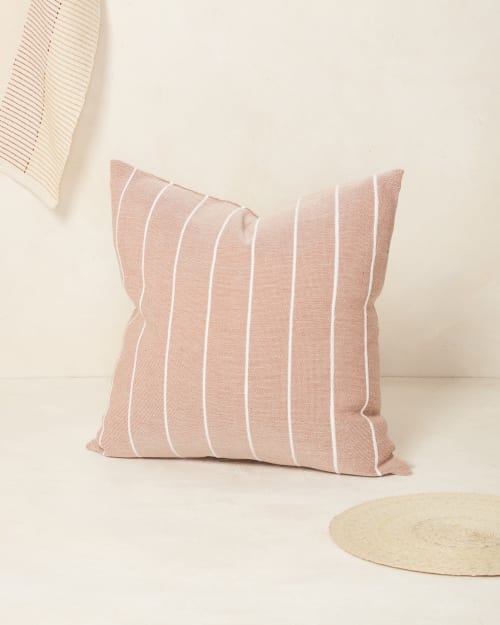 Recycled Stripe Pillow - Clay | Pillows by MINNA