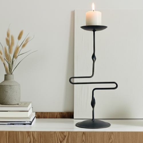Equinox Candlestick | Handcrafted Metal Candle Holder | Decorative Objects by Edecra