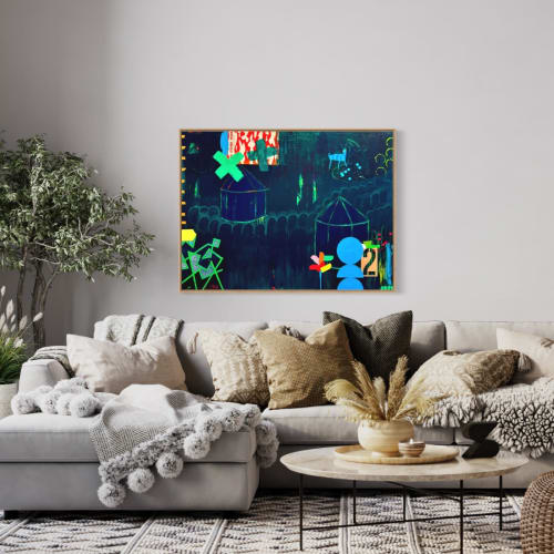 Yurt City | Mixed Media by Sarah Finucane