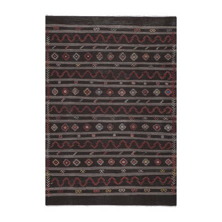 Vintage Goat Hair Turkish Flat Weave Kilim 7'5'' X 10'8'' | Rugs by Vintage Pillows Store