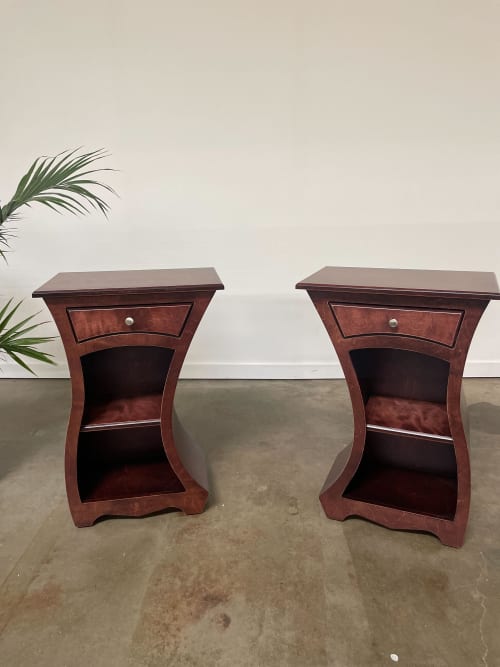 Set of Spark Tables - Left & Right - Mahogany Stain | Side Table in Tables by Dust Furniture