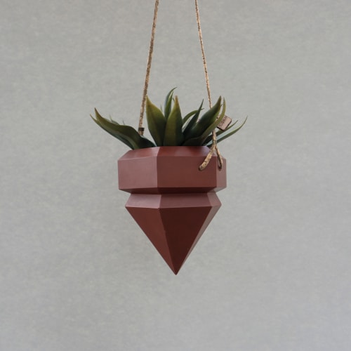 Hanging Planter Small - Barn Red | Vases & Vessels by Tropico Studio