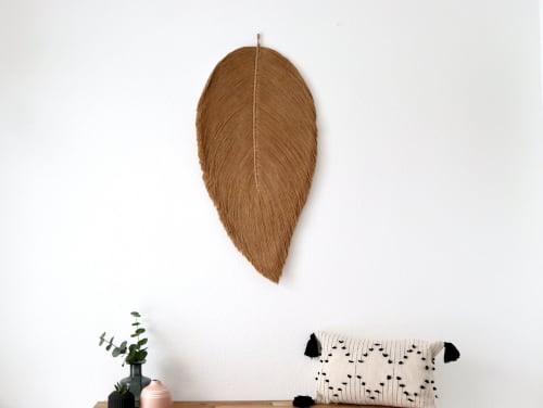 4 ft Leaf in Toast Color | Wall Hangings by YASHI DESIGNS by Bharti Trivedi