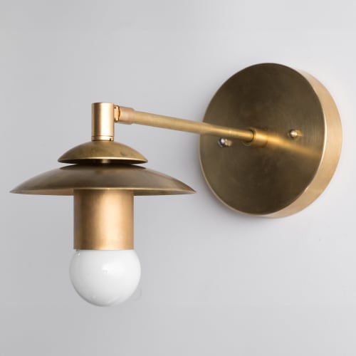 Brass Sconce - Rustic Wall Sconce - Model No. 5065 | Sconces by Peared Creation