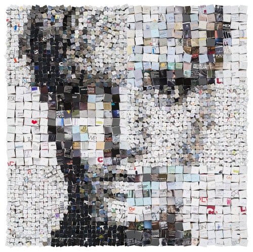 Can you see me #2 - limited edition of 20 - 110x110 | Collage in Paintings by Paola Bazz