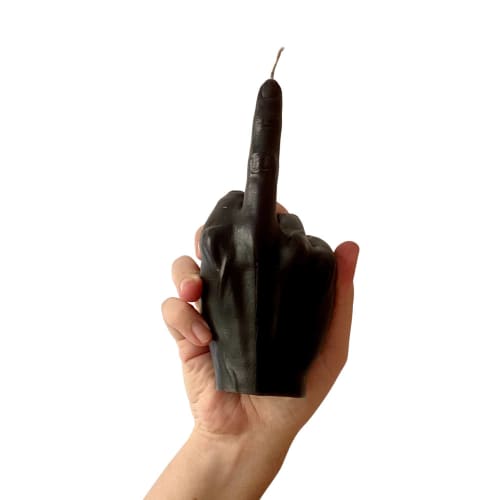 Black Hand candle - Original F*ck gesture | Decorative Objects by Agora Home