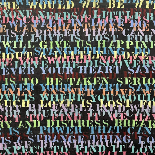 Words of Love 24"x 24" | Mixed Media in Paintings by Emeline Tate