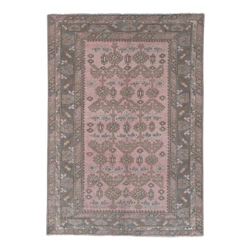 Decorative Turkish Rug, Faded Oushak Rug, Living Room Rug | Rugs by Vintage Pillows Store