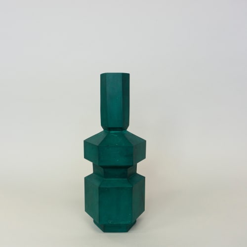 Vase Hexad 26 - Deep Jungle Green | Vases & Vessels by Tropico Studio