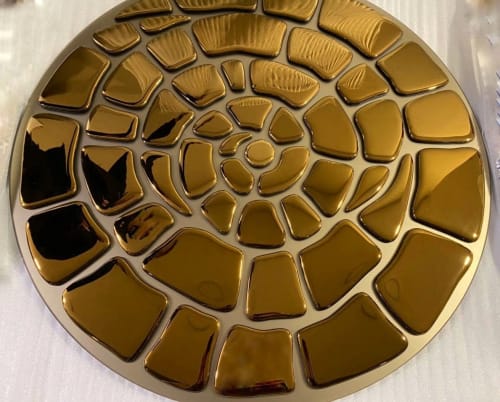 Spiral Gold Mural | Decorative Objects by PlusObject