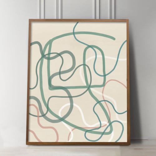 Colorful Modern Abstract wall art with Muted Pastel colors | Prints by Capricorn Press