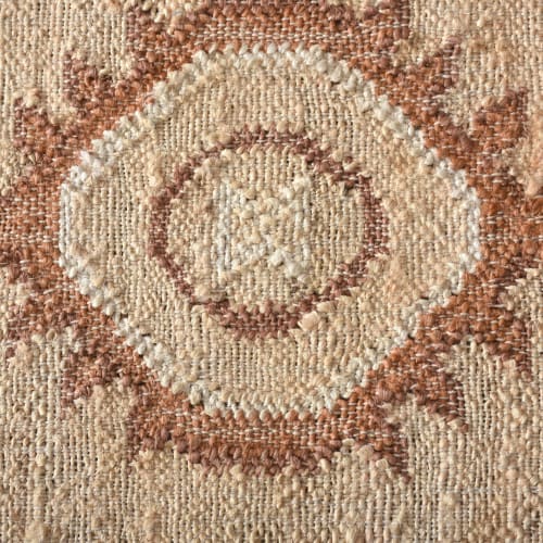 Natural Brown Jute , Punja Kelim Area, Handmade Boho Rug, Farmhouse Carpet Decor | Area Rug in Rugs by Swiflo