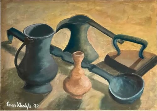 Genesis of Form - Original Oil Painting - Rustic Still Life | Oil And Acrylic Painting in Paintings by Eman's Gallery