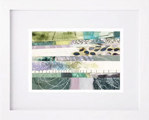 Ocean Hues One | Mixed Media in Paintings by Kathy Ferguson Art