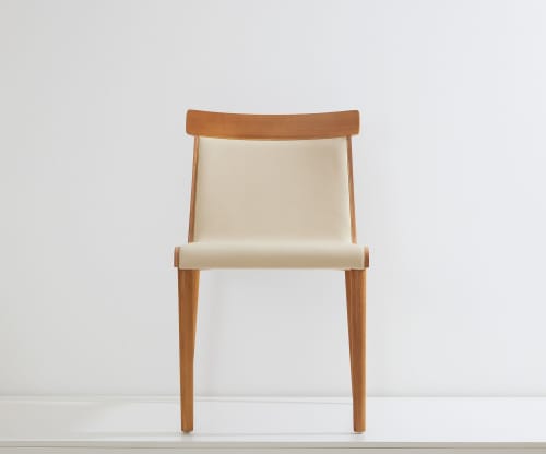 "Dry" CD1. Lh Wood, Custom Leather, Wooden Backside, No Arms | Chairs by SIMONINI
