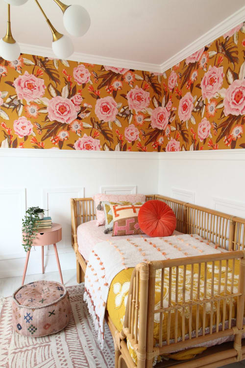 Posh Posy Removable Fabric Wallpaper - Peel and Stick! | Wallpaper by Samantha Santana Wallpaper & Home