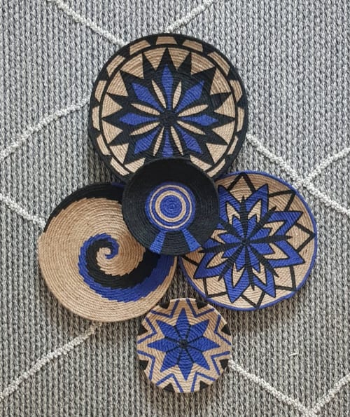 Set of 5 Basket Wall Plate Decor | Decorative Plate in Decorative Objects by Sarmal Design