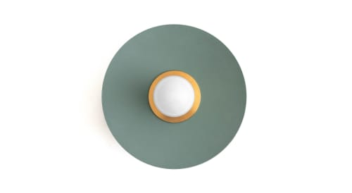 Modern Sconce - Green Sconce - Model No. 9660 | Sconces by Peared Creation