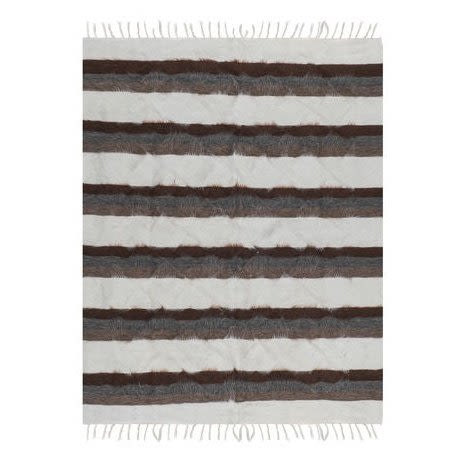 Striped Turkish Siirt Blanket - Shagy Carpet | Rugs by Vintage Pillows Store