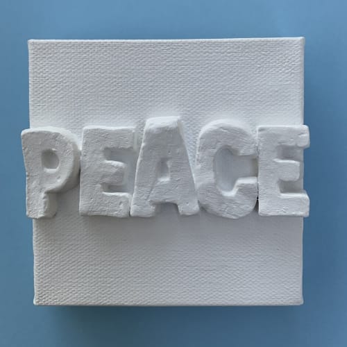 Peace 4" x 4" | Mixed Media in Paintings by Emeline Tate