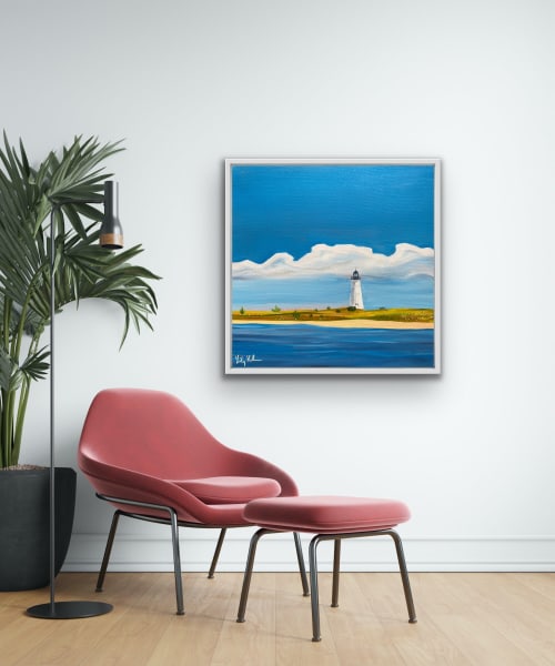 Edgartown Light | Paintings by Neon Dunes by Lily Keller