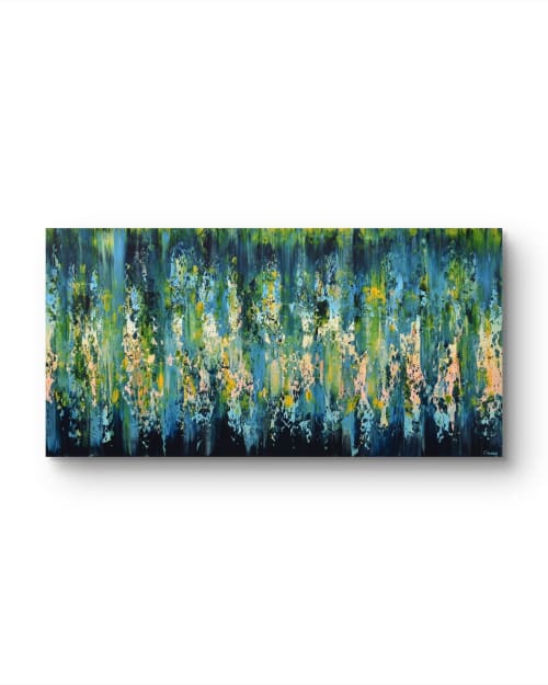 Lagon Bleu | Oil And Acrylic Painting in Paintings by Lisa Carney